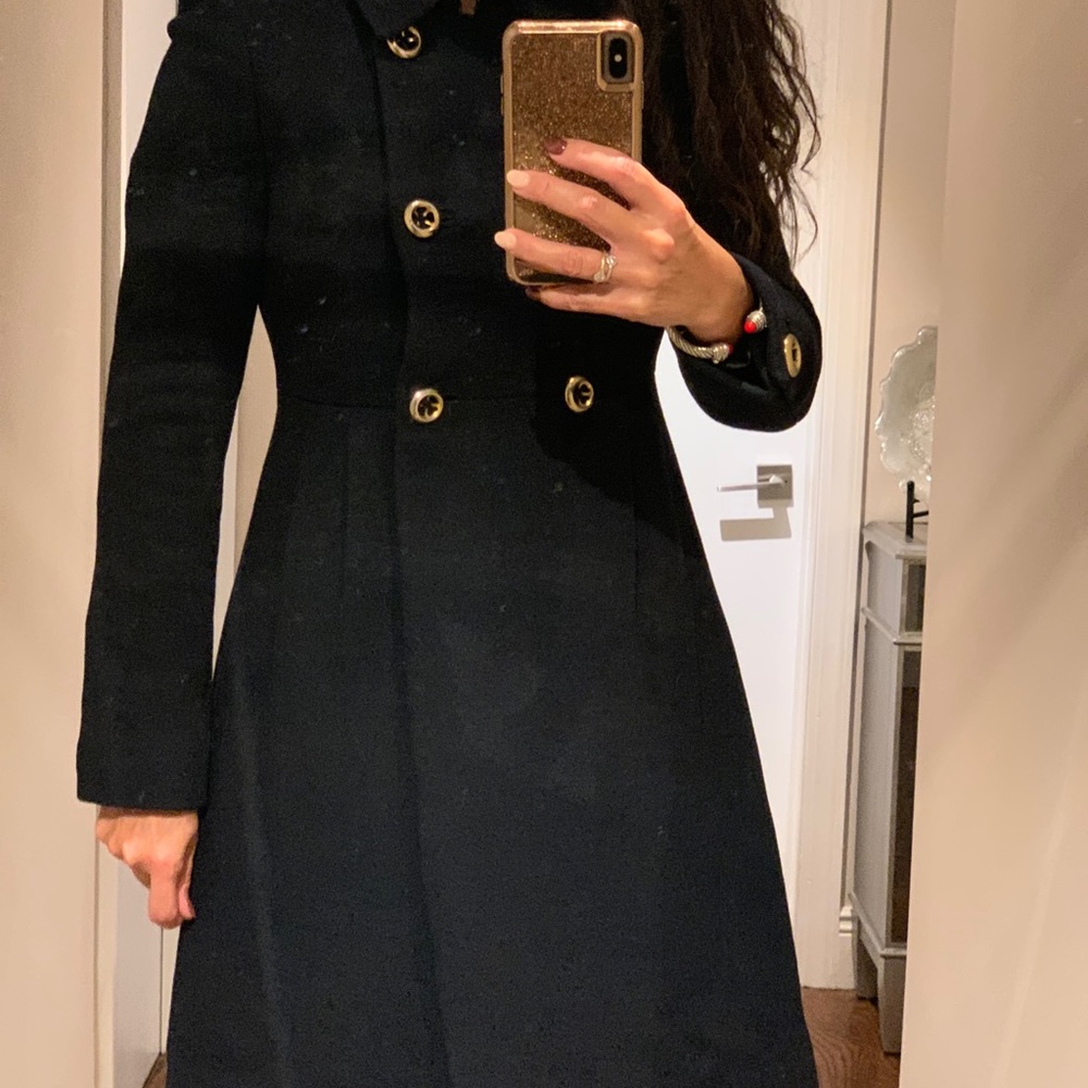 🔥J.Crew Double Cloth Double Breasted Navy Coat😍 - Picture 6 of 8